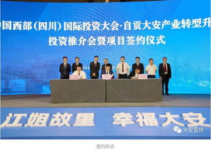 中國西部 四川 國際投資大會 自貢大安產業轉型升級投資推介會簽約近70億元